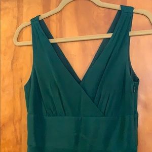 100% silk green j.crew dress